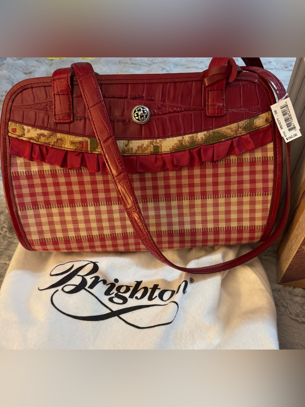 Brighton Maya Fabric Red purse *Rare*